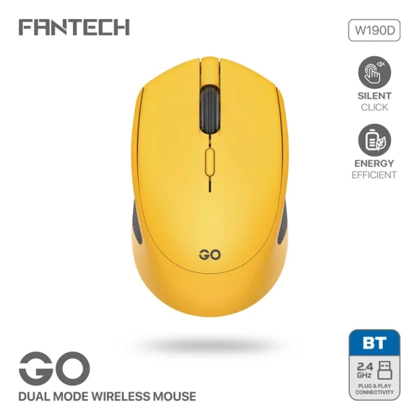 Miš Fantech W190 dual mode Wireless zuti