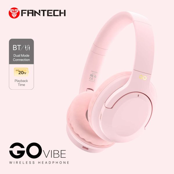 Slušalice Bluetooth FANTECH WH05 GO Vibe wireless roze - Image 9