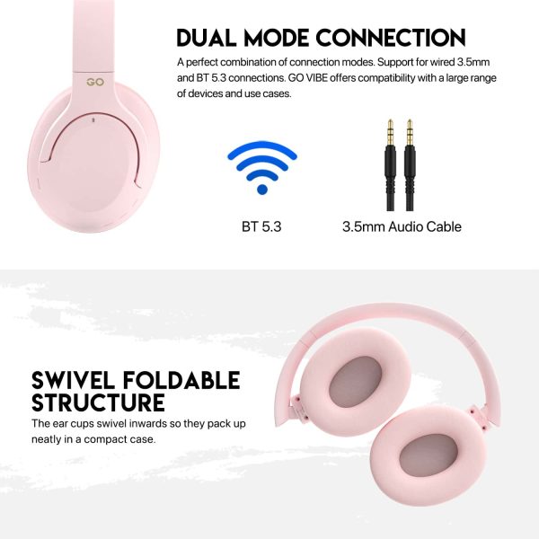 Slušalice Bluetooth FANTECH WH05 GO Vibe wireless roze - Image 2