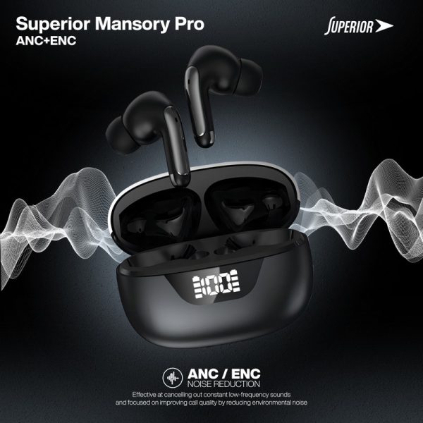 Slušalice Bluetooth Superior Mansory Pro ANC+ENC crne - Image 2