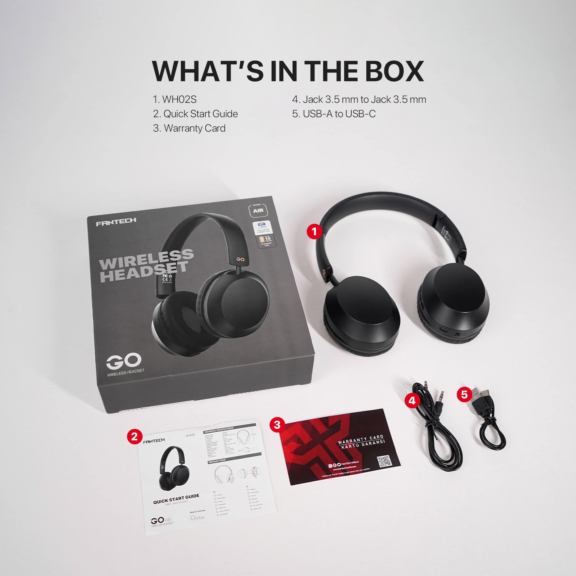 Slušalice Bluetooth FANTECH WH02S GO Air crne - Image 14