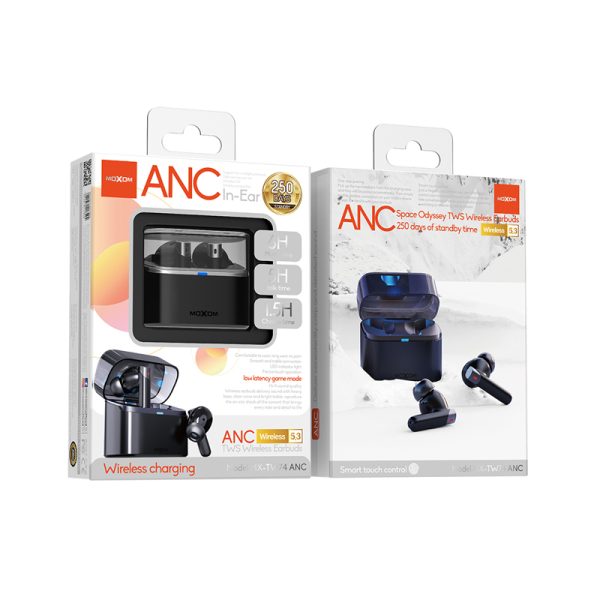 Slušalice Bluetooth Moxom MX-TW74 ANC crne - Image 2