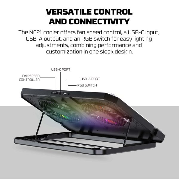 Laptop Cooler Fantech NC21 RGB - Image 3