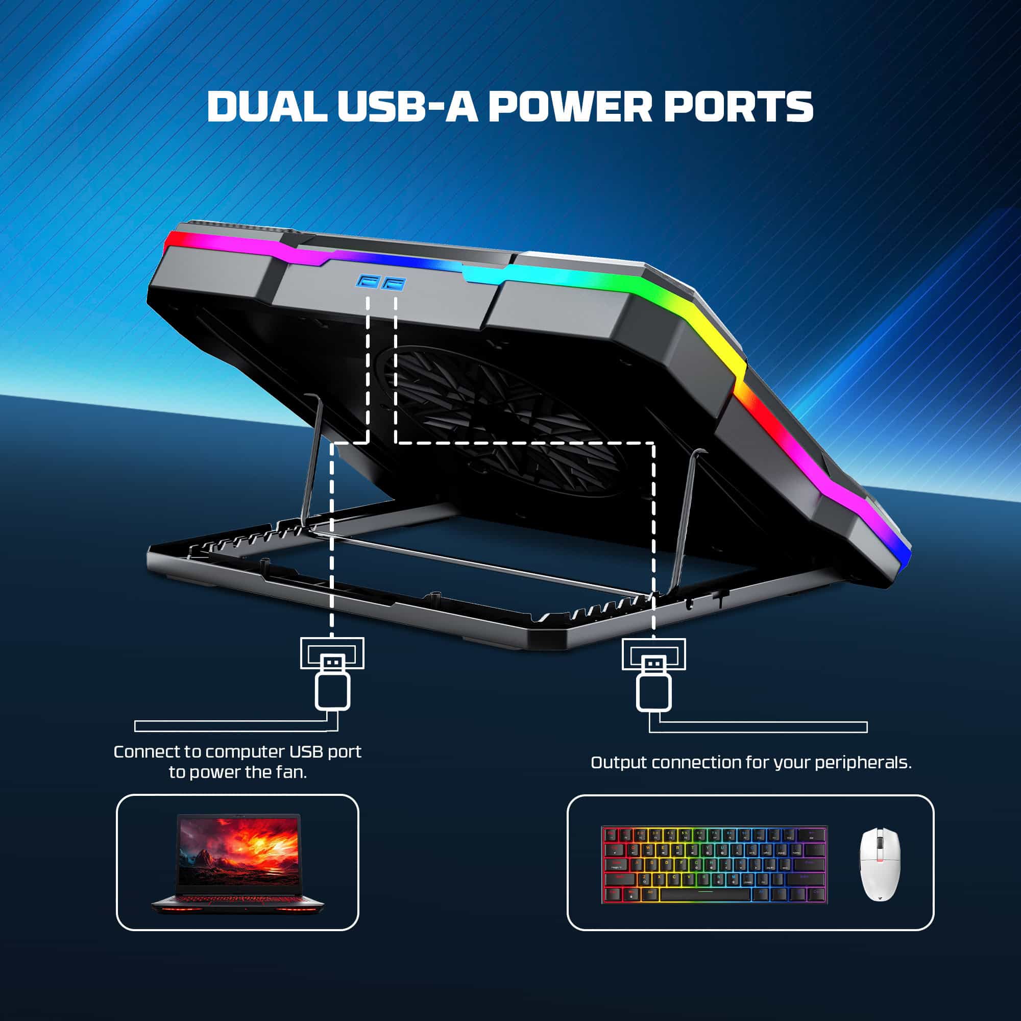 Laptop Cooler Fantech NC22 RGB - Image 9