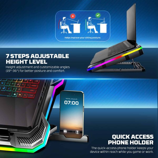 Laptop Cooler Fantech NC22 RGB - Image 14