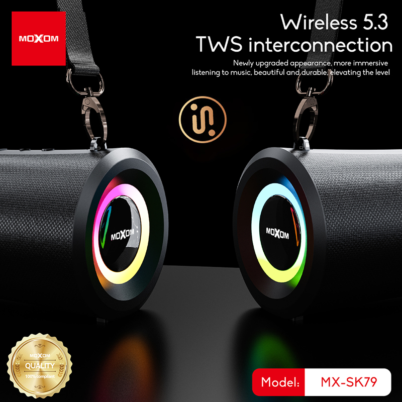 Zvučnici Bluetooth Moxom MX-SK79 crni RGB - Slika 4