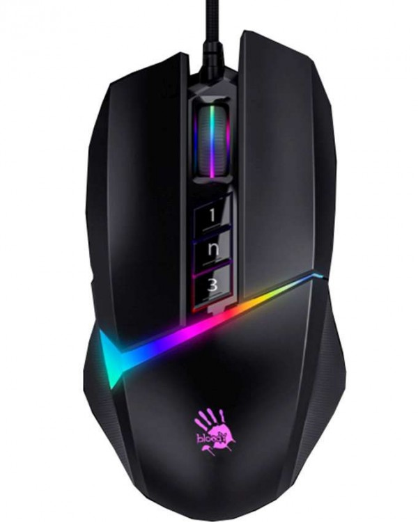 Miš A4Tech W60 Max Bloody Gaming Pozadinsko osvetljenje RGB crni USB