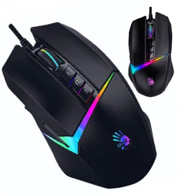 Miš A4Tech W60 Max Bloody Gaming Pozadinsko osvetljenje RGB crni USB - Image 2