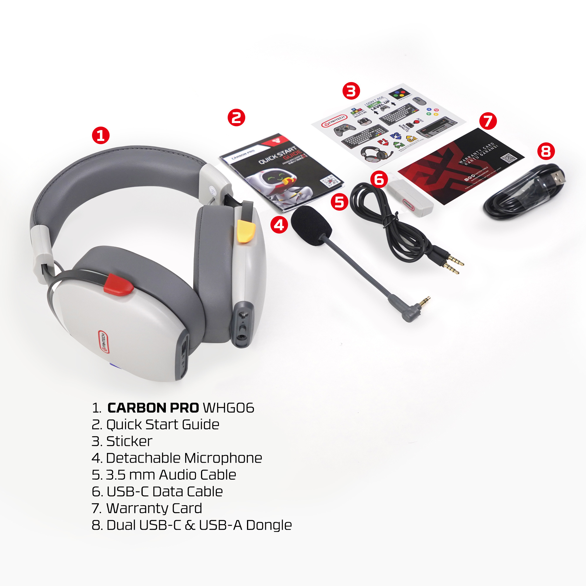 Slušalice Bluetooth FANTECH WHG06 CARBON PRO - Slika 3