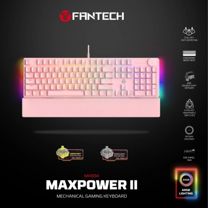 Tastatura Fantech MK894 RGB Maxpower II Gaming Žična sakura roze (speed grey switch) - Slika 8