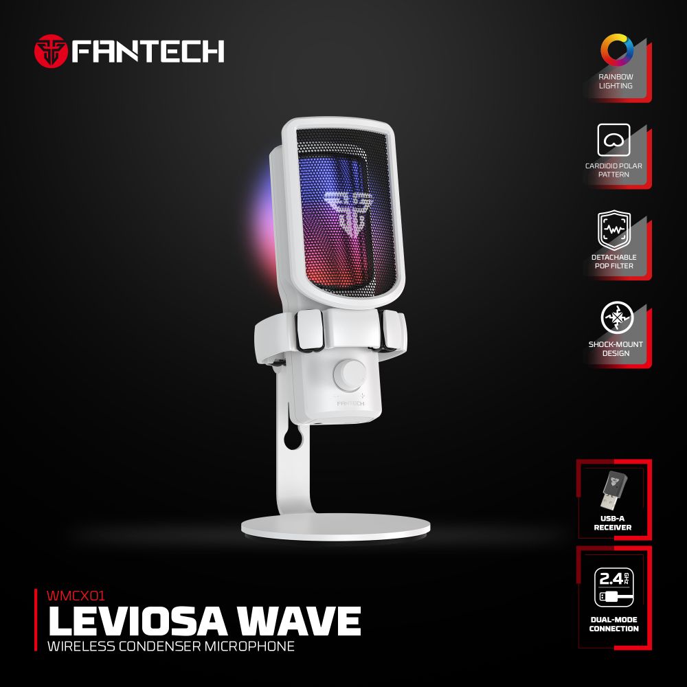 Mikrofon Fantech WMCX01 Leviosa Wave beli - Slika 12