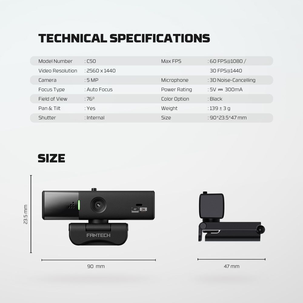 Web Kamera Fantech Luminous C50 usb - Slika 13