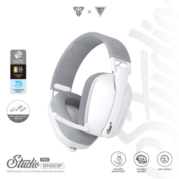Slušalice Bluetooth FANTECH WHG03 PRO Studio Pro 7.1 bele