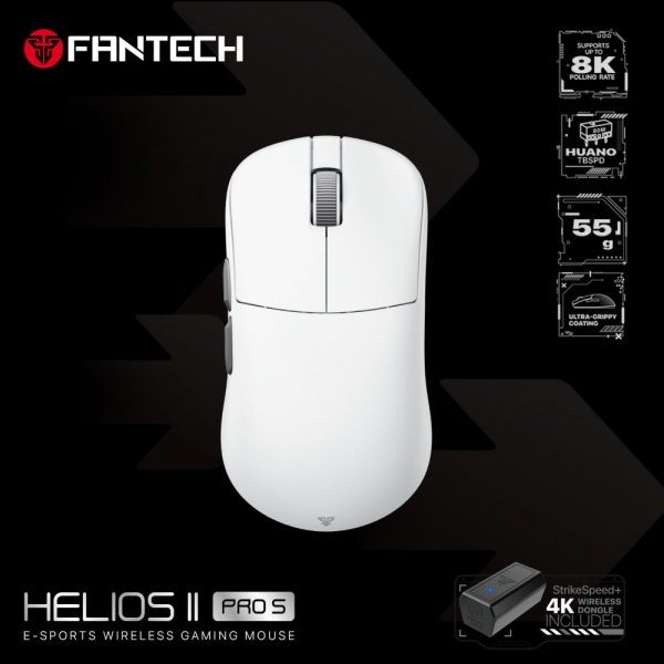 Miš Fantech XD3 (V3) PRO 8K Helios II beli sa ACM03 (dongle)
