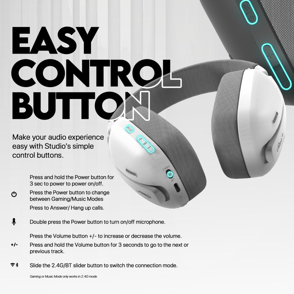 Slušalice Bluetooth FANTECH WHG03 PRO Studio Pro 7.1 bele - Slika 3
