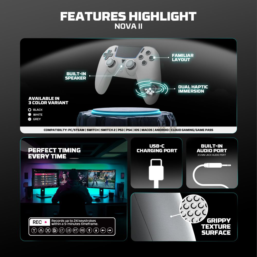 Joypad Fantech WGP16 Nova II sivi - Slika 2