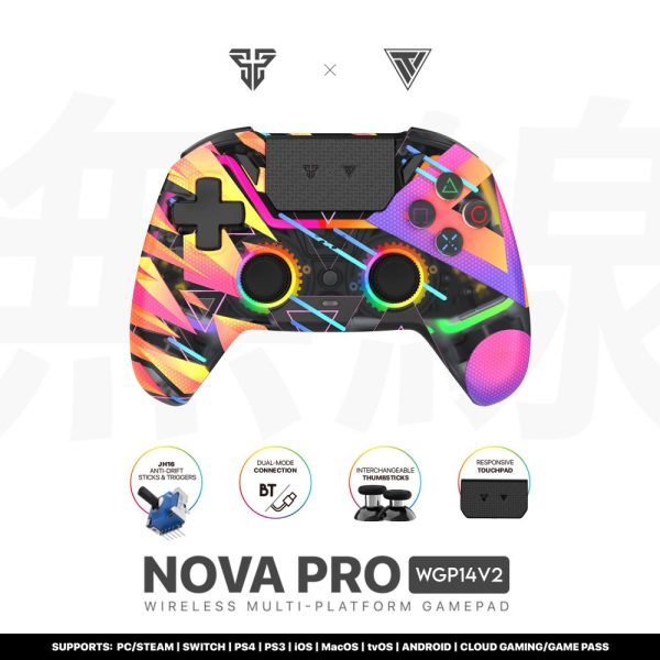 Joypad Fantech WGP14V2 NOVA PRO Wireless multiplatform Rainbow
